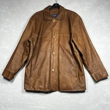 Daniel Cremieux Collection Rancher Coat Jacket Men’s XL Brown 100% Goat Leather
