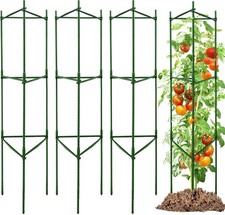 TCBWFY 4pk 48in Adjustable Tomato Trellis Heavy Duty Metal for Pots  Garden