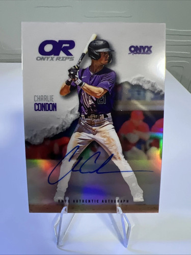 2025 Onyx Rips #RAB-CHCO Charlie Condon Auto Colorado Rockies on card ssp