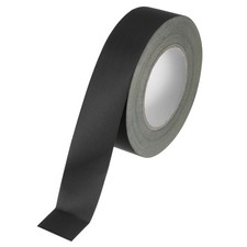 Acetate Cloth Cloth Adhesive Tape, 1.8inx98ft Black Electrical with Paper, 2Pcs