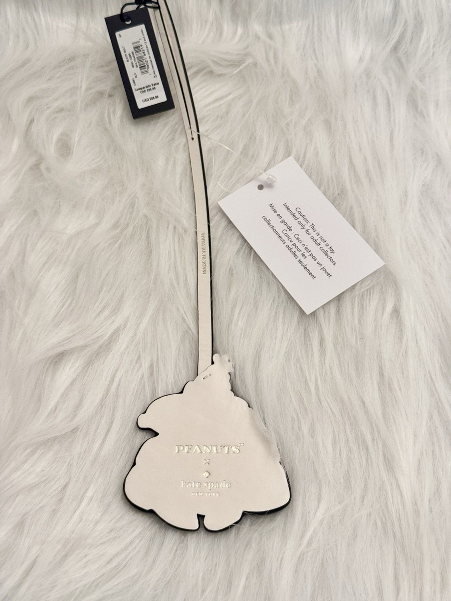 KATE SPADE PEANUTS X KATE KM581 PUFFY BLACK/WHITE SNOOPY BAG CHARM