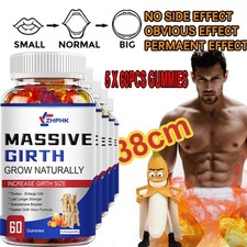 1 BEST-MALE ENLARGER THICKER LONGER BIGGER GROWTH 4" ENLARGEMENT 5 60GUMMIES