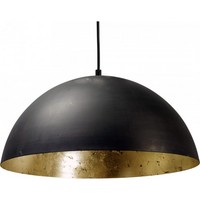 HäNgeleuchte Grau Metall Innenschirm Gold Ø40Cm H:20Cm E27 Loft Pendelleuchte
