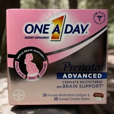 One A Day Prenatal Advanced Multivitamin Softgels & Tablets with Choline (60 ct)