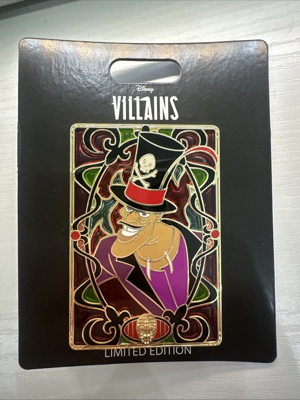 Disney Stained Glass Villains Dr. Facilier From Princess And The Frog Pin LE300