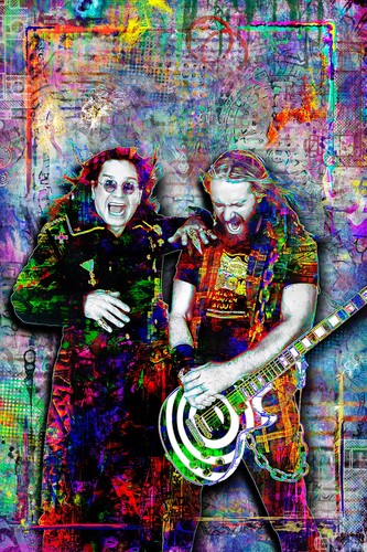 Ozzy Osbourne & Zakk Wylde 16 x 24 Zoll Poster, Ozzy & Zakk Poster Kostenloser Versand USA