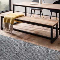 Esszimmerbank FineBuy Sitzbank 160 Cm Akazie Massivholz Industrial Essbank Loft
