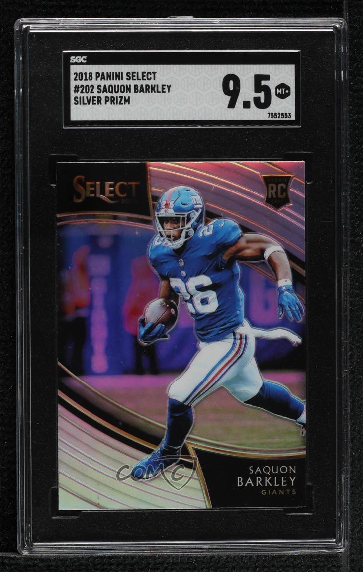 2018 Select Field Level Silver Prizm Saquon Barkley #202 SGC 9.5 Mint+ Rookie RC