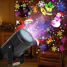 Image of 16 Pattern Christmas Projector USB LED Lighting Santa Claus Snowflake Projection