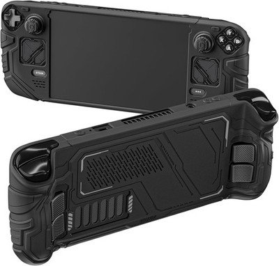 PlayVital Mecha Protective Case for Steam Deck   Anti-Slip Silicone Grip Cover