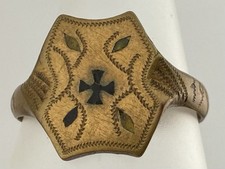 WW1 BRASS 1914 TRENCH ART SIZE 11.5 RING K854B