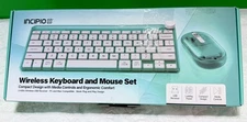 Incipio Wireless Keyboard & Mouse Set Teal White 2.4GHz USB Receiver New