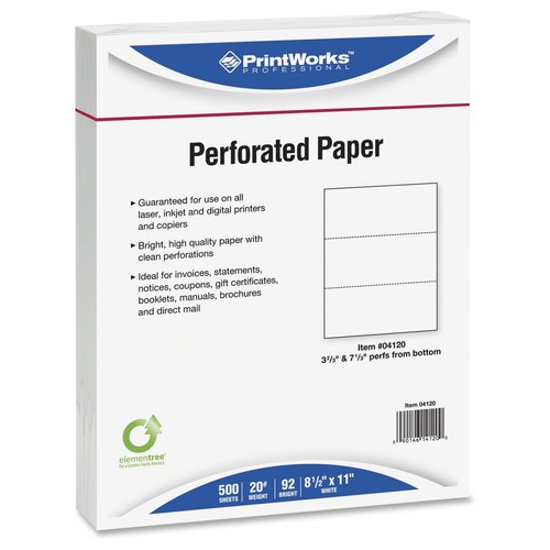 Papel de copia y multiusos Printworks - Para láser, impresión por inyección de tinta - Carta - 8,50" - Imagen 1 de 5