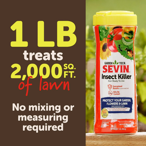 Garden Tech Sevin Dust Bug Killer Multiple Insects 1 lb - Ready to use-Fast Ship - Picture 7 of 8