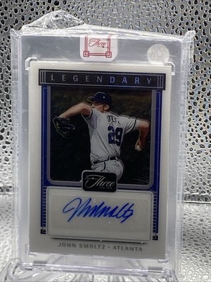 2022 Panini Three and Two - Legendary Signatures John Smoltz #LS-JS Holo Silver