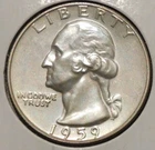 Silver Quarter - Washington - 1959 PROOF (Quite toned.)