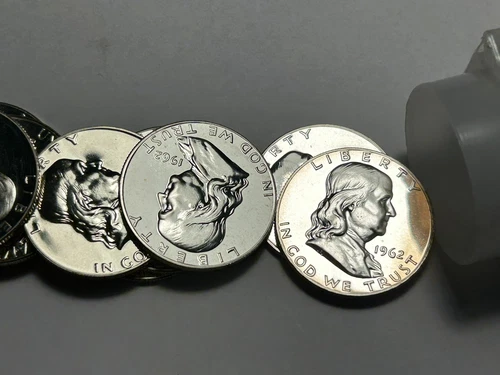 1962 PROOF FRANKLIN HALF DOLLAR  ROLL / 20 COINS