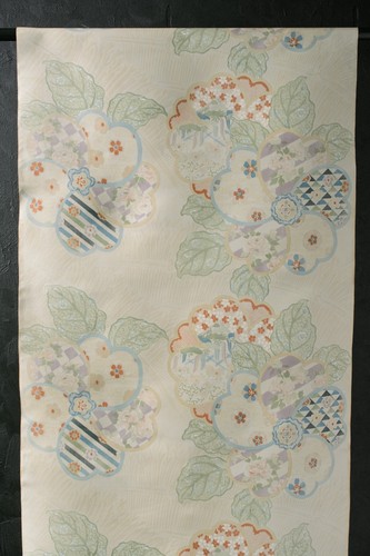Japanese Fabric Silk Textile Vintage Kimono Antique Patch Dyed 55.1"/KIK48/100 - Picture 7 of 10