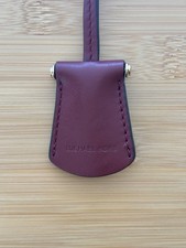 Michael Kors Faux Handbag Hang Tag Keychain Burgundy Red with Gold Key Charm