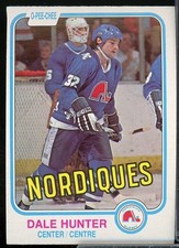 Dale Hunter Rookie Card 1981-82 O-Pee-Chee #277. rookie card picture