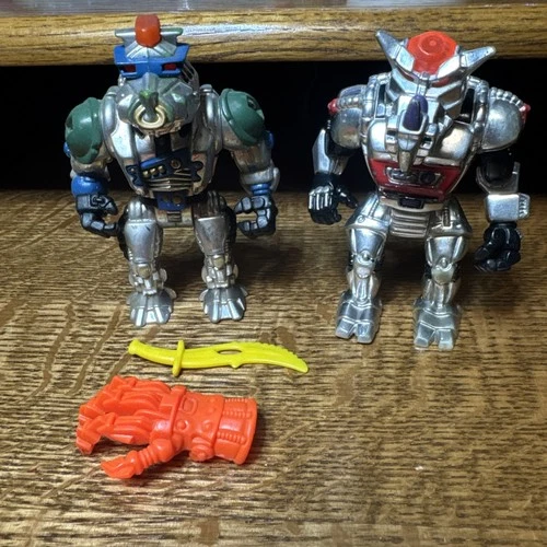 Vintage Teenage Mutant Ninja Turtles Robotic Rocksteady Bebop 1993 TMNT Figures