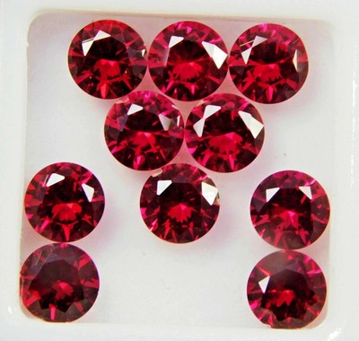 6X6 MM Natural Blood Red Ruby Round Cut IGCL Certified 20 Pcs Loose Gemstone Lot