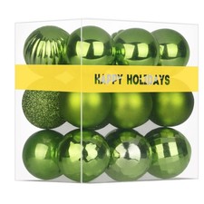 Lime Green 1.6" Small Christmas Balls 1.6" 18PCS,