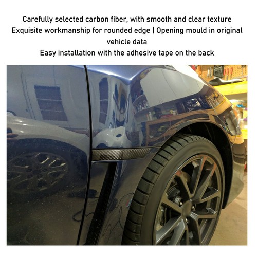Side Marker Plate Ornaments Glossy Carbon Fiber UV Wear Resistant For MER - Picture 22 of 22