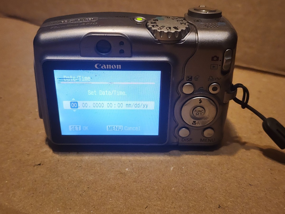 美品 名機 動作品 平成レトロ Canon PowerShot A710 IS Canon PowerShot A710 IS 7.1MP Digital Camera - Metallic gray