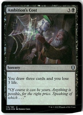 Ambition's Cost Foil 110 Commander Legends: Battle for Baldur's Gate NM