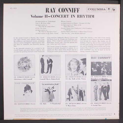 RAY CONNIFF: concert in rhythm, vol. 2 COLUMBIA 12" LP 33 RPM - Picture 2 of 2