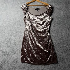 Forever 21 Plus Dress Women's 2X Gray Velvet Mini