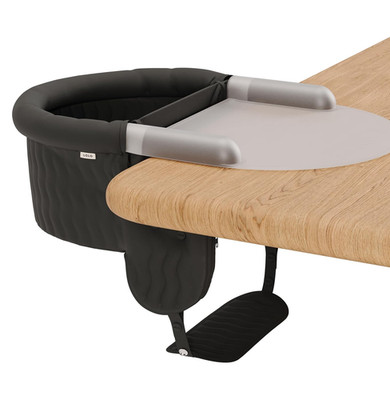 - the Hook-On Chair with Tray and Footrest - Portable High Chair for Babies and