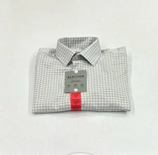 Kenneth Cole Men's Quick Dry Performance Dress Shirt, Gray, M (15-15.5, 36/37)