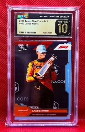 LANDO NORRIS 24 TOPPS NOW FORMULA 1 #12 1st WIN 🏎️CGC 10 PRISTINE🏎️