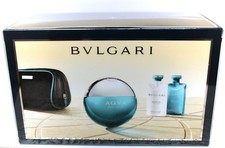 Bvlgari Aqva Pour Homme EDT 4pc Designer Perfume Gift Set for Men w/ After Shave
