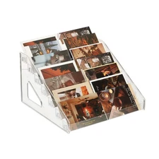 7 Tier Acrylic Card Display Stand for Trading Baseball, Clear