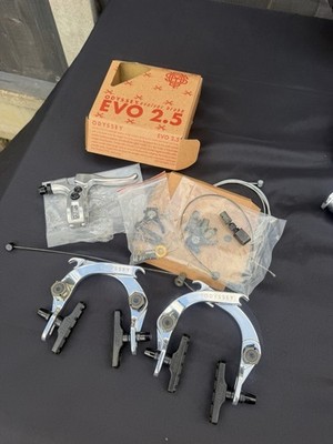 Paar Odyssey EVO 2.5 Chrom Bremsen inkl. Beläge X1 Hebel Mitte Neu Schule BMX