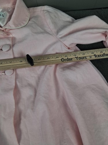 Helena Coat Womens 4 Pink Linen Swing Peacoat Lined Made USA Vintage Style 60s - Picture 11 of 14