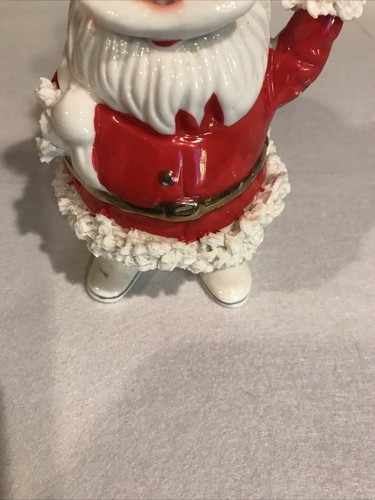 New Holland Reproduction of Vintage Spaghetti Santa Claus Planter Candy Dish - Picture 6 of 8