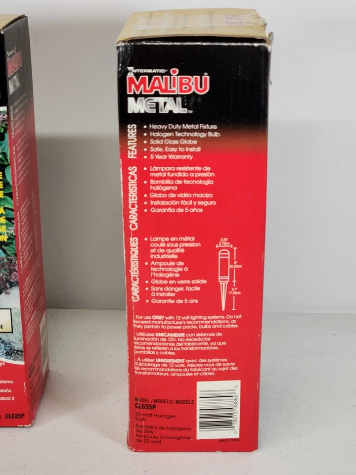 2 Intermatic Malibu CL635P Metal Bollard Light 20w Brushed Pewter Architectural - Image 2 of 4