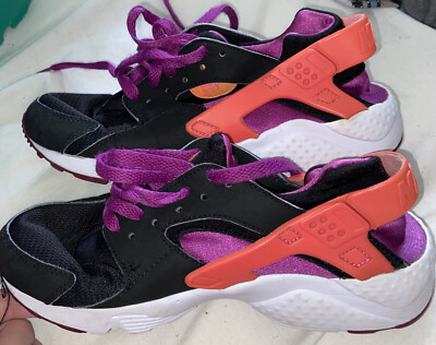 Nike Huarache Run Black White Pink Purple Orange Trainers Size UK  UK