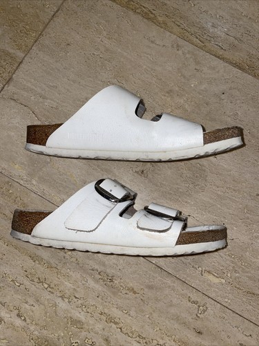 Birkenstock White Sandals Made In Germany 38 US7 - Picture 7 of 8