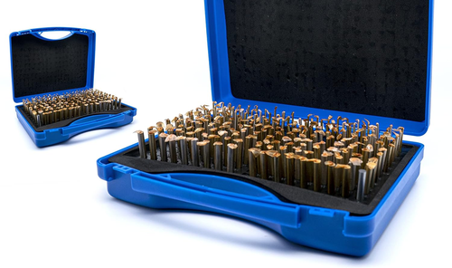 190 PCS M1 (0.061-0.250") Minus Steel PIN GAGE Set ;Plastic CASE (M1-0.061-0....