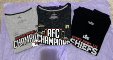 Lot of 3 NFL Women's Kansas City Chiefs Super Bowl LIV  AFC Large  T-Shirts