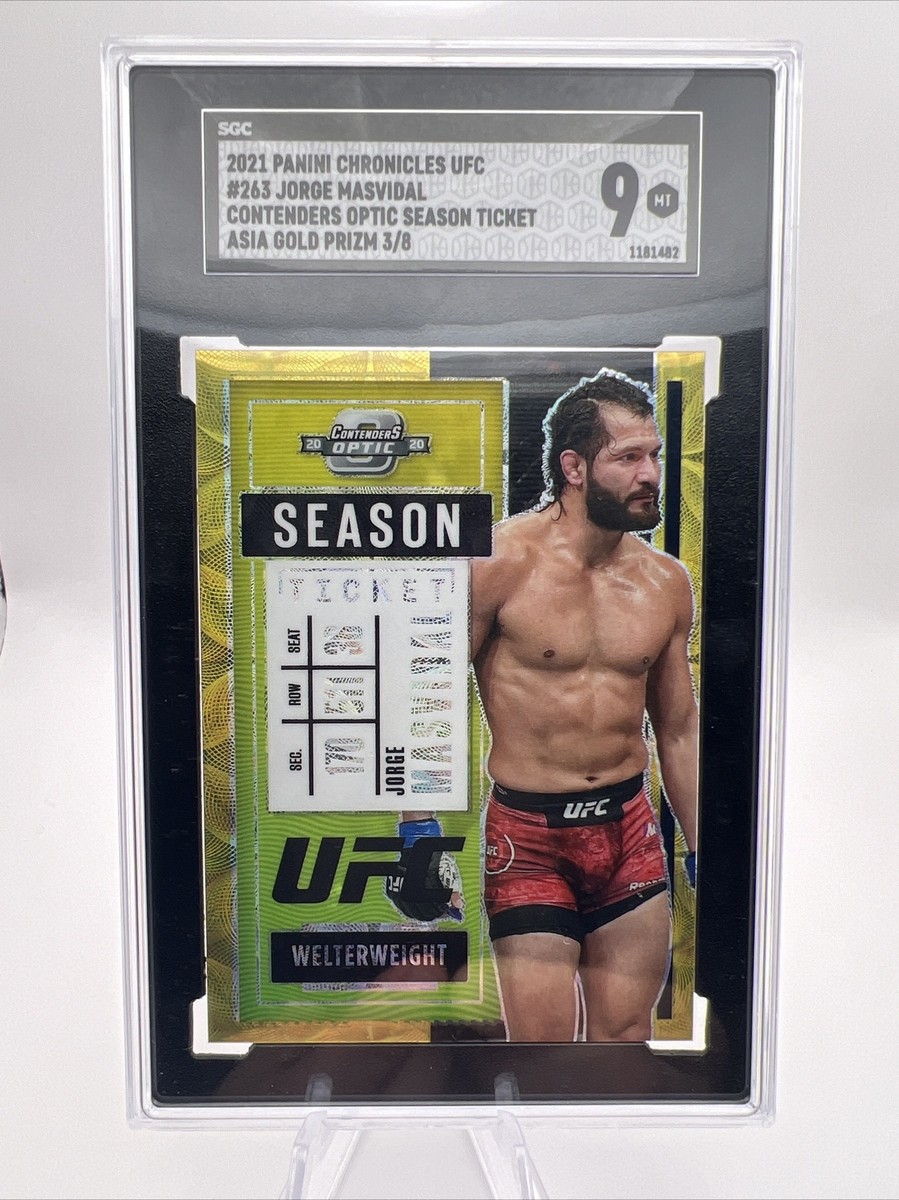 2021 Panini Chronicles Ufc #263 Jorge Masvidal Asia Gold Prism /8