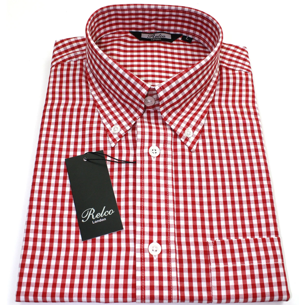 Red and best sale white shirt mens