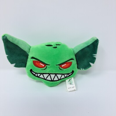 Small Curto Toy Green Gremlin Head Plush Monster Stuffed Animal