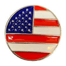 Snap Jewelry USA American Flag Patriotic Enamel  18-20mm Fits Ginger Accessories