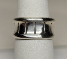 Sterling Silver 925 Thick Dome Band Ring Sz 8 Heavy
